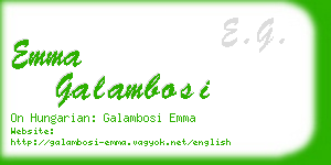 emma galambosi business card